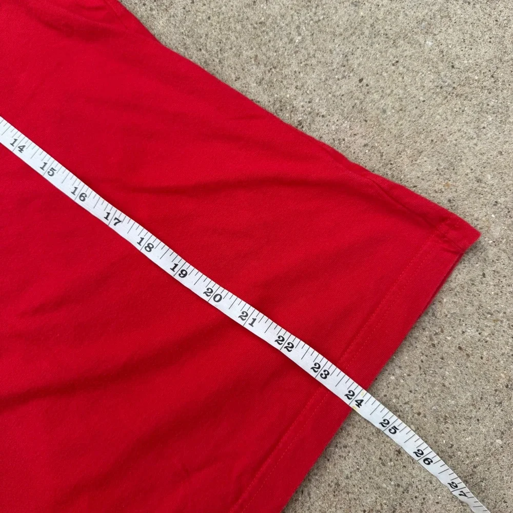 Guess Jeans Mens Red Graphic Triangle Logo T-Shirt Small Short Sleeve Tee - Picture 5 of 6